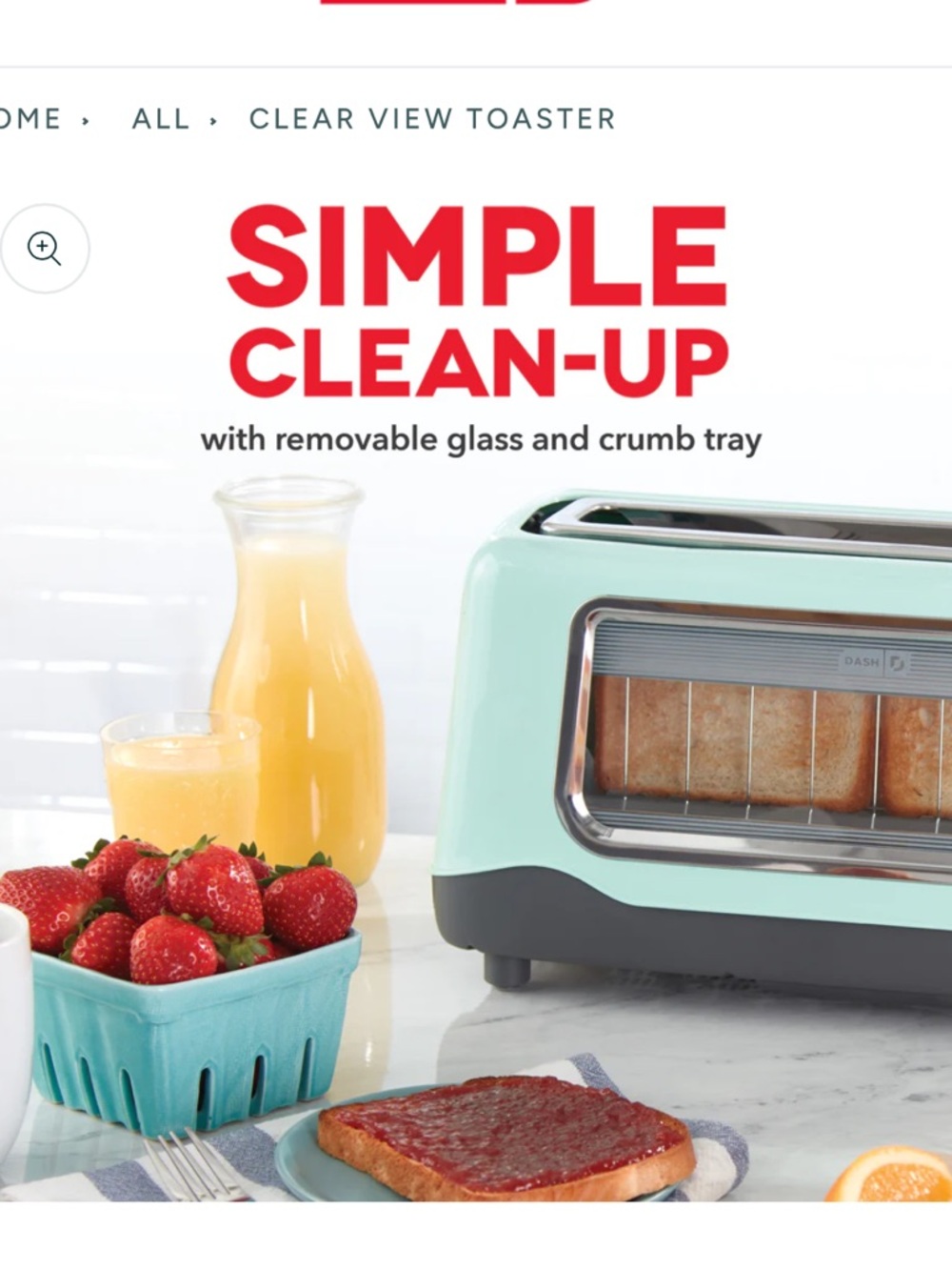Dash aqua clear view toaster - Picture 12 of 13